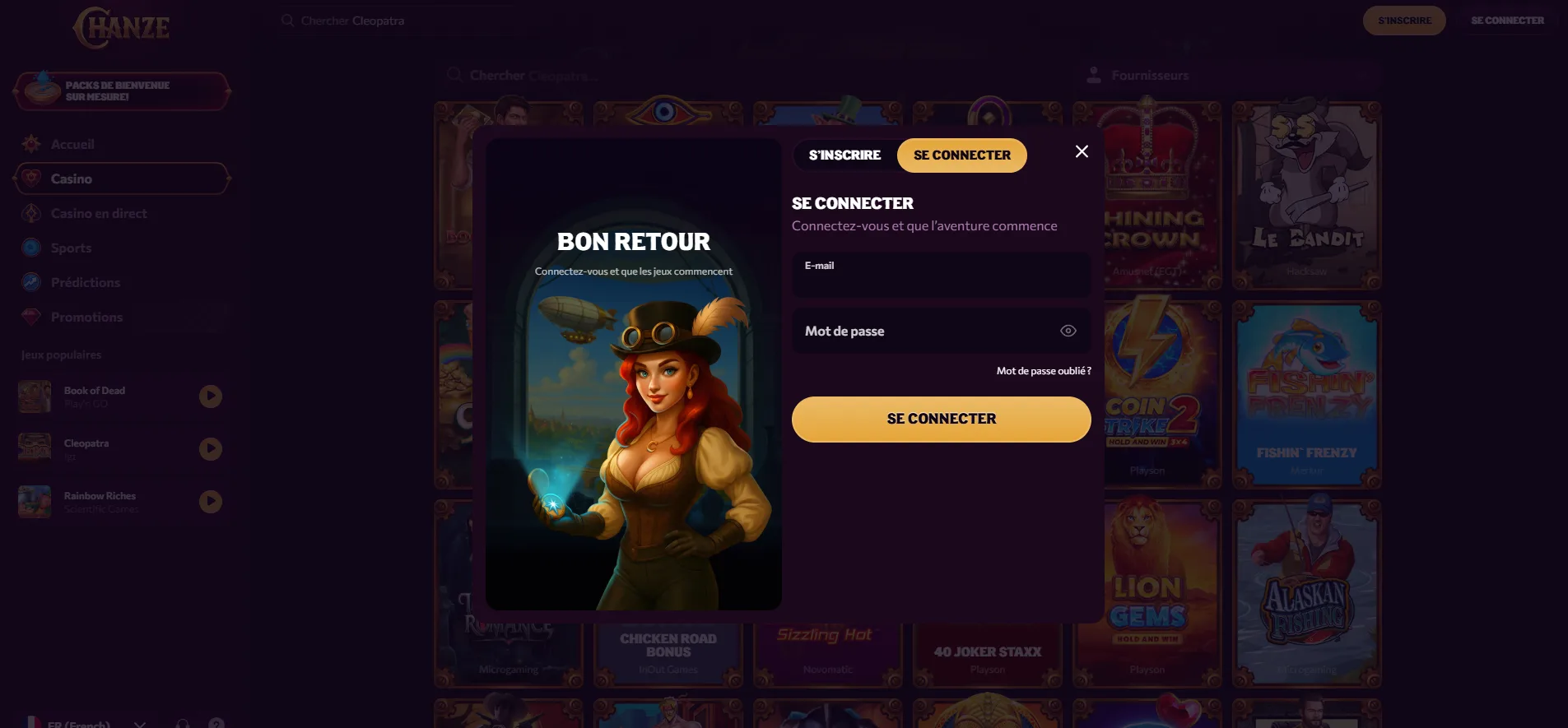 Chanze Casino bonus